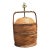 Vintage Woven Rattan Basket Lamp For Sale