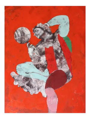 Sax Berlin Reflection of a Fire Bird, Contemporary Figurative Oil Painting by Sax Berlin 2015
