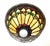 Victorian 1990s Small Tiffany Style Slag Glass Lamp Shade Multicolor For Sale - Image 3 of 5