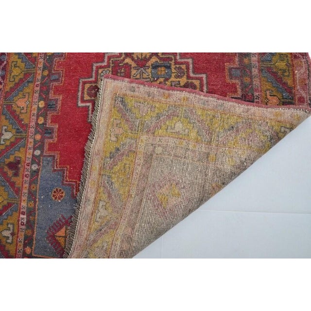 1950s Decorative Red Floor Carpet For Sale - Image 5 of 10