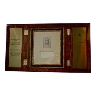 Henry Wadsworth Longfellow Original Framed Sonnet For Sale