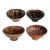 Pre-Columbian Nariño Decorated Footed Pottery Bowl Collection, Set of Four For Sale