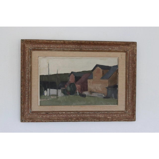 Björn Hallström, Neighbours, 1960s, Oil on Panel, Framed For Sale - Image 8 of 13