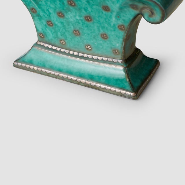 Green Argento Vase by Wilhelm Kåge for Gustavsberg For Sale - Image 9 of 10