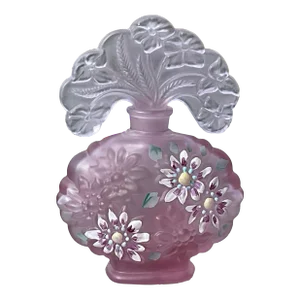 1980s Fenton Hand Painted Perfume Bottle