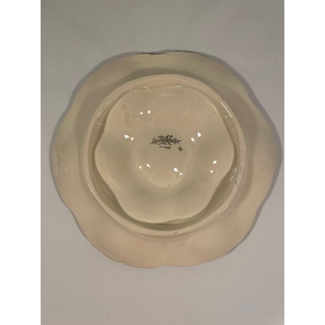Oyster Gray Antique French Majolica Sarreguemines Oyster Plate, Circa 1920s For Sale - Image 8 of 10