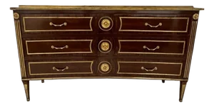 Maison Jansen Style, Russian Neoclassical, Large Commode, Mahogany, Bronze