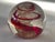 Italian Italian Red and Gold Aventurine Spiral Swirl Clear Glass Paperweight For Sale - Image 3 of 7
