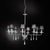 Crystal 12 Lights Chandelier in Polished Chrome and Crystal by Aggiolight For Sale - Image 4 of 8