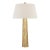 Chapman & Myers by Visual Comfort Signature Fluted Spire Large Table Lamp in Gilded Iron with Linen Shade For Sale