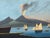 19th Century Italian Grand Tour Mount Vesuvius Eruption Gouache Painting, 1844 A dramatic 19th-century Italian gouache...
