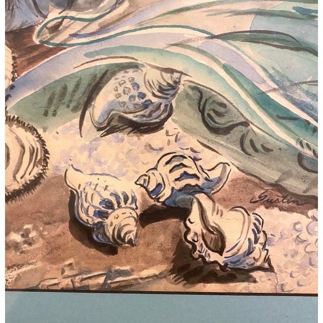 1950s Paul Morgan Gustin Seattle Pacific Northwest Signed Painting – Marine Still Life With Starfish For Sale In San Francisco - Image 6 of 12