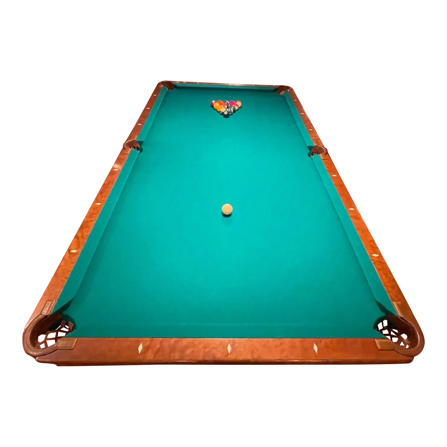 Early 21st Century CustomMade Cherry Pool Table "Seasons" by Blatt