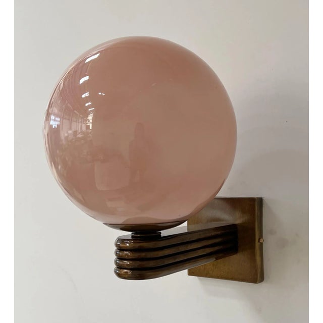 21st Century Bronzed and Opaque Coral Deco Sconce by Fabio Ltd For Sale - Image 6 of 10
