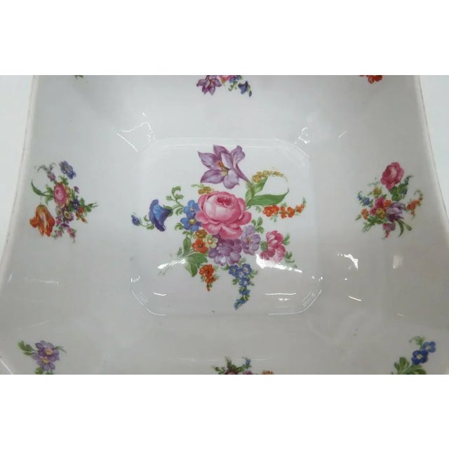 This attractive ceramic square serving bowl is stamped on the bottom " MZ Altrohlau CMR Czechoslovakia ", see pictures,...