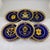 An important set of six heraldic crest plates by the French artist Gustave Asch (1856-1911), for Old Sainte – Radegonde...