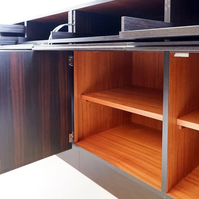 Brown Mid-Century Modern Four-Door Sideboard from De Coene, 1960s For Sale - Image 8 of 18