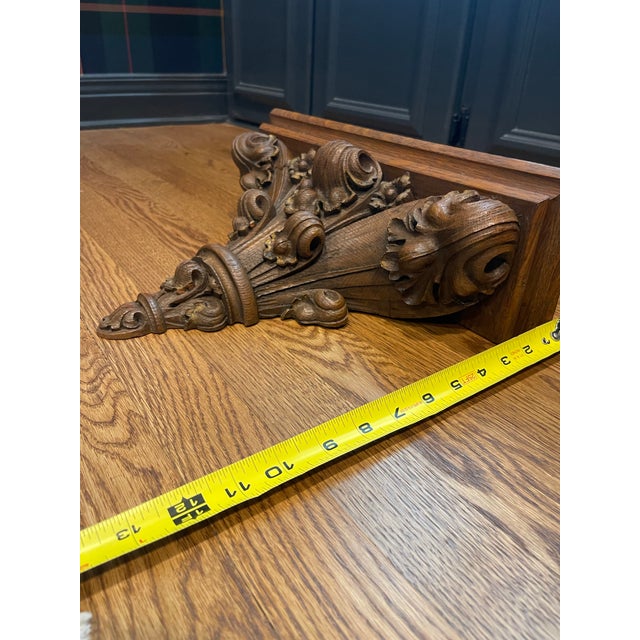 Intricate Carved Wood Fleur De Lis Architectural Salvage Wall Piece For Sale - Image 11 of 11