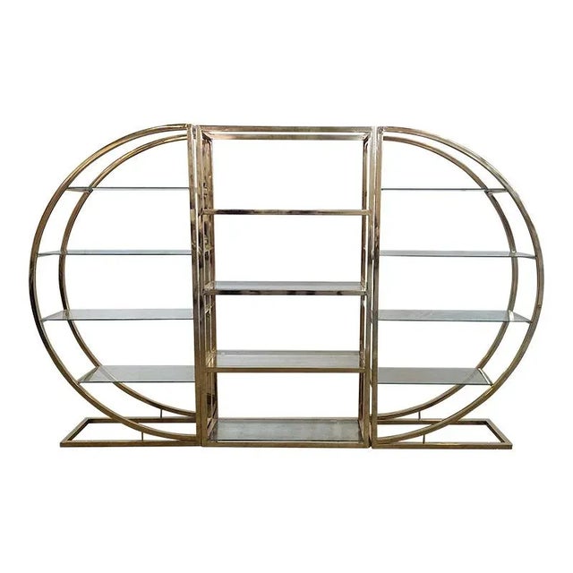 Bookcase in Brass, 1970s For Sale - Image 6 of 6