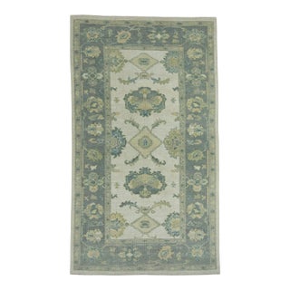 Turkish Oushak Rug 5'2" x 8'11" #18094 For Sale
