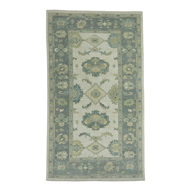 Turkish Oushak Rug 5'2" x 8'11" #18094 For Sale