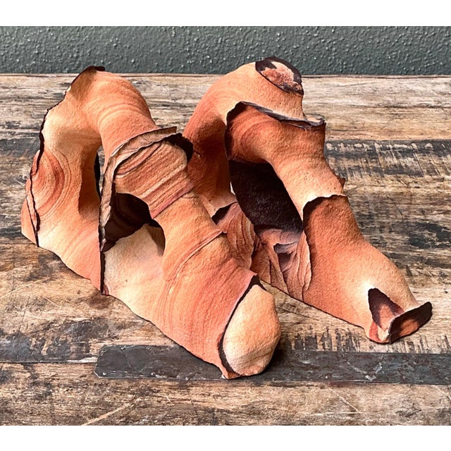 Vintage Natural Form Ceramic Bookends For Sale - Image 13 of 18