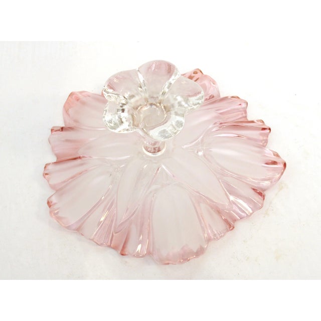 Vintage Petal Glass Pedestal Compote Dish For Sale - Image 12 of 13