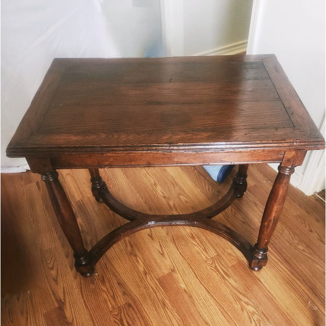 1980s Pair of Authenticated Guy Chaddock & Co. Arched Stretcher Side Tables – "To the Trade" Quality For Sale In Houston - Image 6 of 12