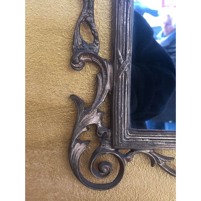 Baroque Style Mirror in Brass, Italy, 20th Century For Sale - Image 12 of 18