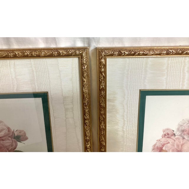 Beautiful Pair of Framed Botanical Prints — Pierre-Joseph Redouté for The Bombay Company Elegant pair of offset...