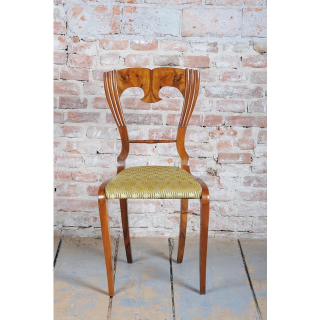 Biedermeier Chairs in Walnut, Czech, 1840s, Set of 4 For Sale - Image 9 of 15