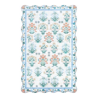 Lavable Machine Woven Rug Blue 4x6 For Sale