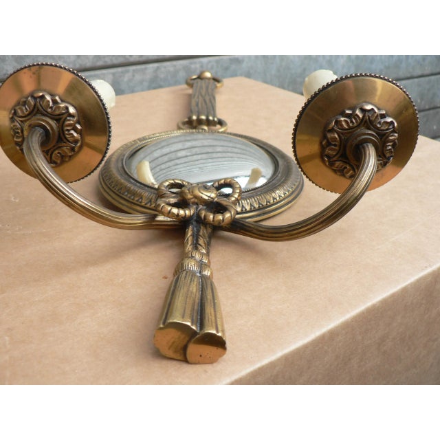 Gold Gilt Bronze Wall Sconces by Henry Petitot for Atelier Petitot, 1950s, Set of 2 For Sale - Image 8 of 18