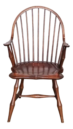 d.r. Dimes Bow Back Continuous Arm Windsor Chair Bench Made in New Hampshire