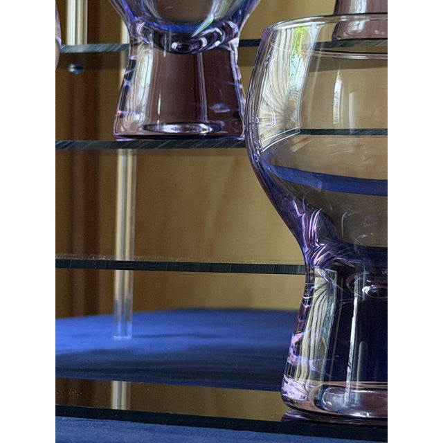 Mid-Century Modern Murano Alexandrite Glass Bullicante Goblets, 1962, Set of 12 For Sale - Image 9 of 18