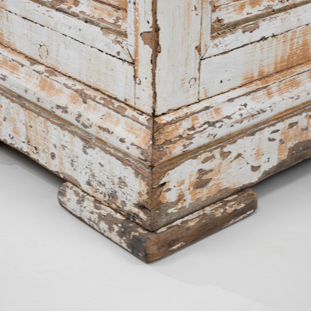 1900s French Wood White Patinated Bar With Marble Top For Sale - Image 11 of 18