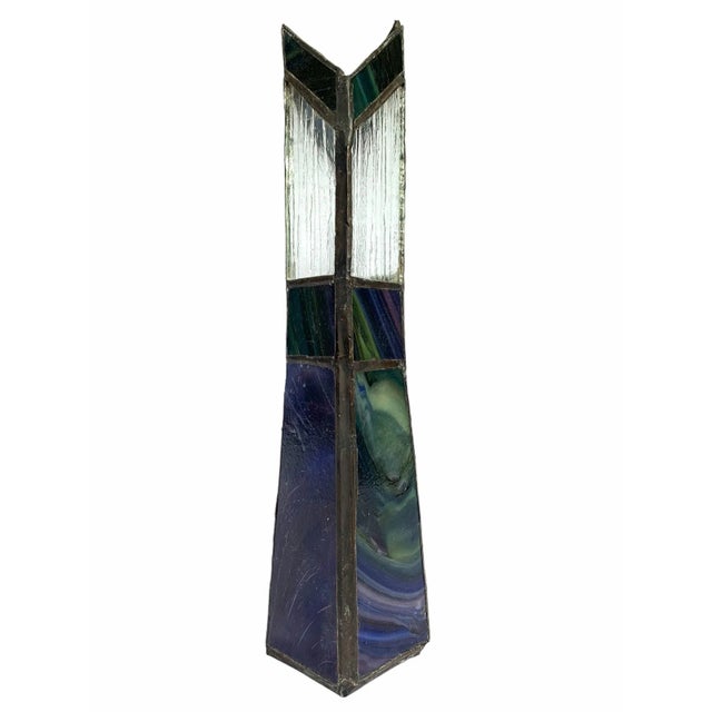 Early 20th Century Arts and Crafts Stained Glass Vase For Sale - Image 9 of 9