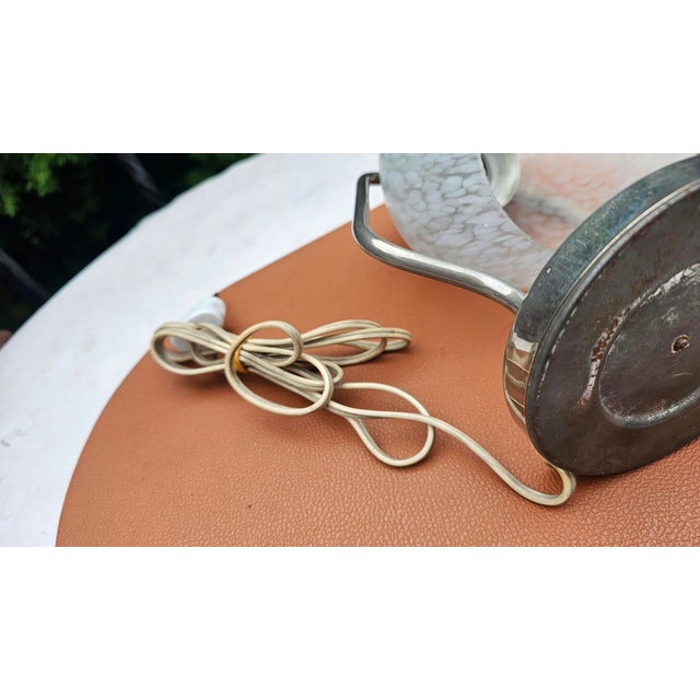 Small Art Deco Nickel-Plated Brass Table Light, 1920s For Sale - Image 9 of 10