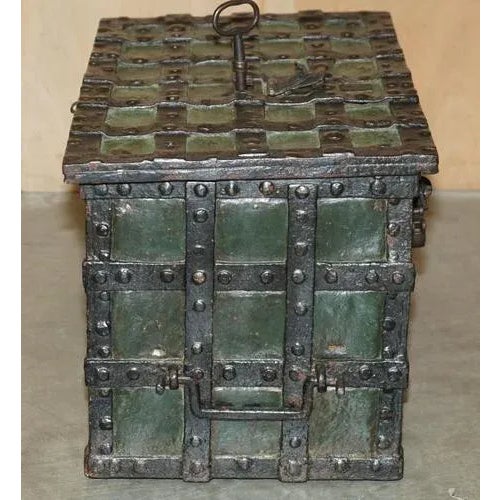 German Wrought Iron Safe Chest, Mid-17th Century For Sale - Image 10 of 18