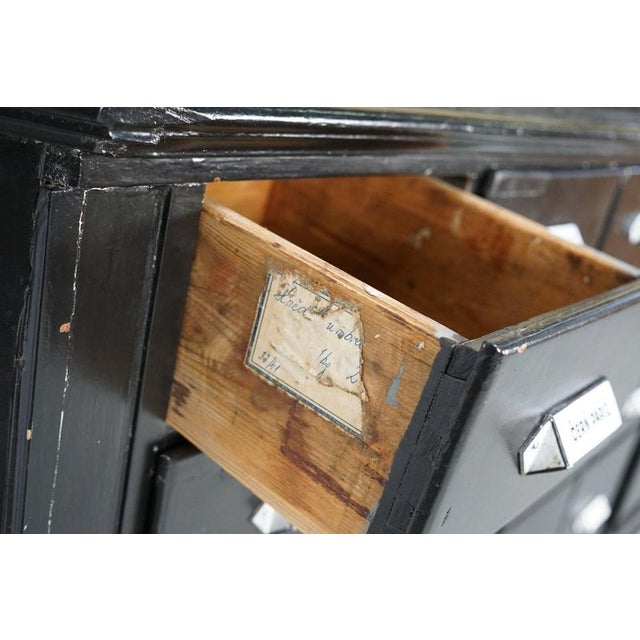 Large Black Painted Apothecary Cabinets, Eastern Europe, 1910s, Set of 2 For Sale - Image 9 of 18
