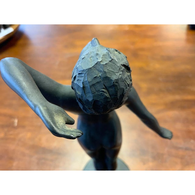 20th Century Solid Bronze Figure For Sale - Image 9 of 9