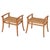 Vintage Italian Oak and Woven Rope Stools by Giuseppe Pagano, Italy, 1940s, Set of 2 For Sale - Image 14 of 14