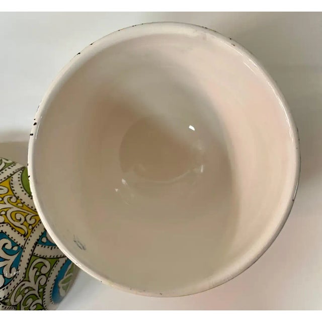 Boho Chic Moroccan Design Handmade Ceramic Urn or Jar For Sale - Image 4 of 10