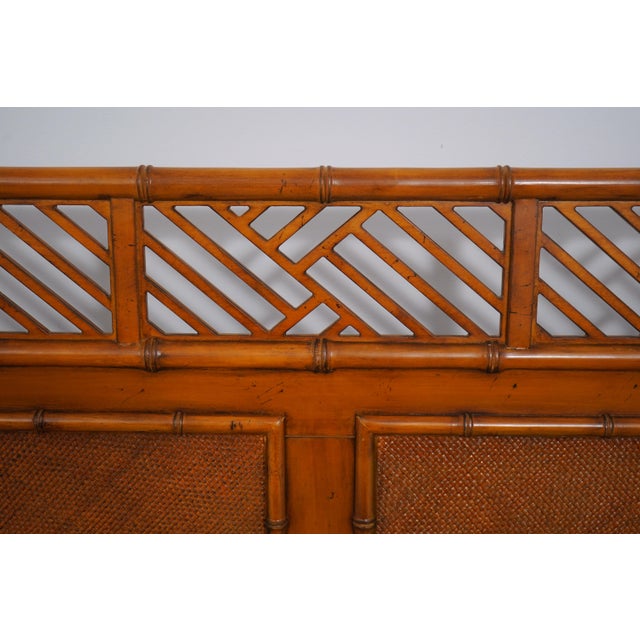 Lexington King Size Faux Bamboo Canopy Bed For Sale - Image 13 of 18
