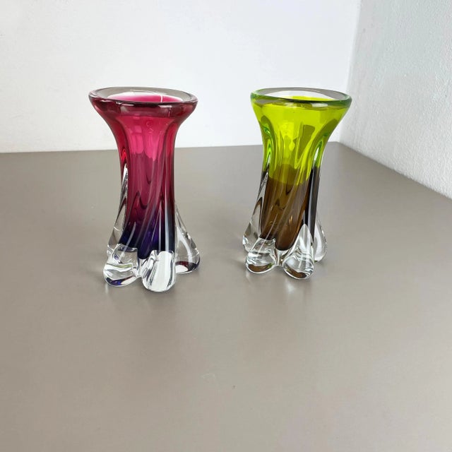 Article: Glass vase Producer: Joska Waldglashütte Bodenmais, Germany Decade: 1970s Description: Original super rare...