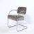 Platinum Art Deco Machine Age Bent Aluminum and Platinum Velvet Occasional Chair For Sale - Image 8 of 9