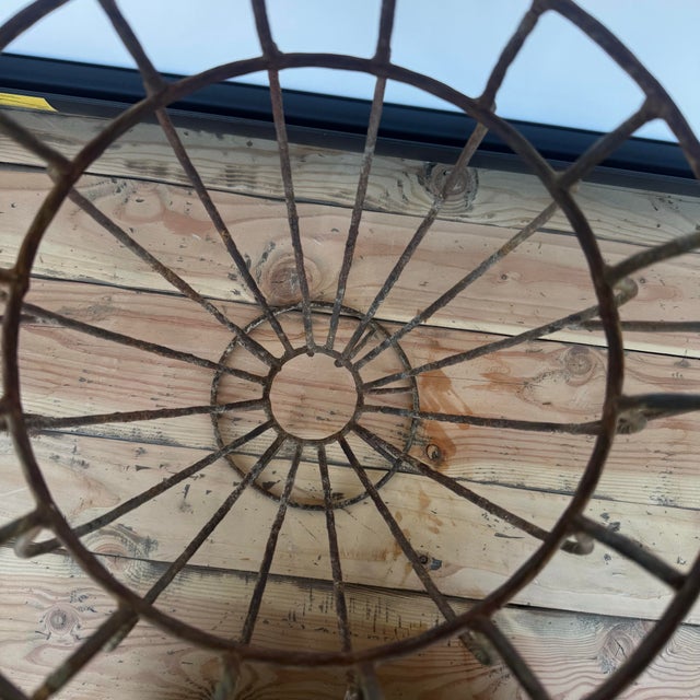 Vintage French Style Wrought Iron Wire Garden Urn Planter - 22" For Sale - Image 10 of 12