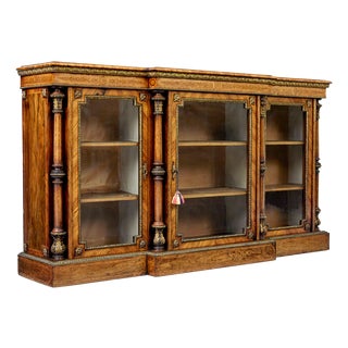 Mid 19th Century Inlaid Walnut Credenza Sideboard, 1850 For Sale