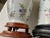 Chinoiserie Vintage Chinoiserie Porcelain Table Lamps With Hand-Painted Floral Motifs and Wooden Bases - Pair For Sale - Image 3 of 12