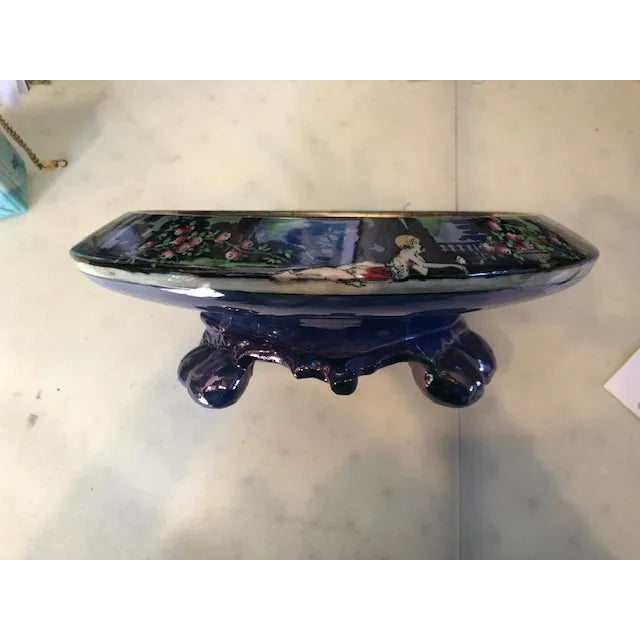 Victorian Wilkinson Lustre Glazed Decorated Porcelain Footed Centerbowl For Sale - Image 3 of 9